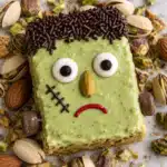 Frankenstein Pistachio Blondies Recipe