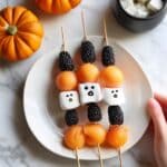 Simple Fruit Ghost Skewers with Marshmallows Recipe