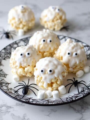 Ghost Marshmallow Popcorn Balls Recipe