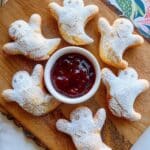 No Yeast Ghost Beignets with Chocolate Dipping Sauce Recipe