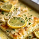 Baked Fish with Lemon Cream Sauce Recipe