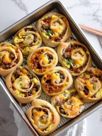 Breakfast Rolls with Sausage, Bacon, and Cheddar Recipe