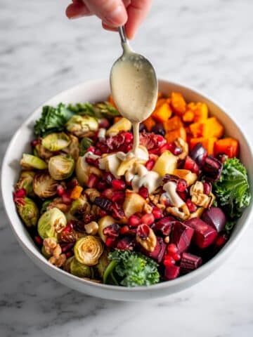 Fall Harvest Salad with Maple Tahini Dressing Recipe