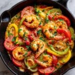Garlic Shrimp Stir-Fry with Peppers & Onions Recipe