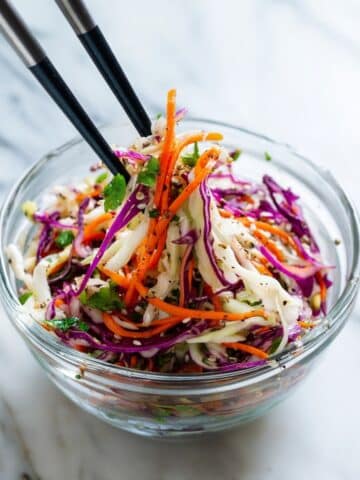 Simple Healthy Lemon Slaw with Toasted Seeds Recipe