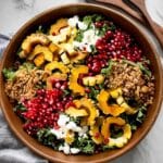 Autumn Harvest Salad with Pomegranates and Roasted Delicata Squash Recipe