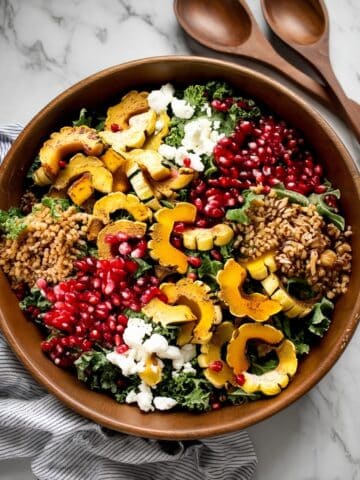 Autumn Harvest Salad with Pomegranates and Roasted Delicata Squash Recipe