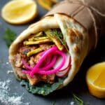 Roasted Chicken Gyros with Tzatziki and Feta Fries Recipe