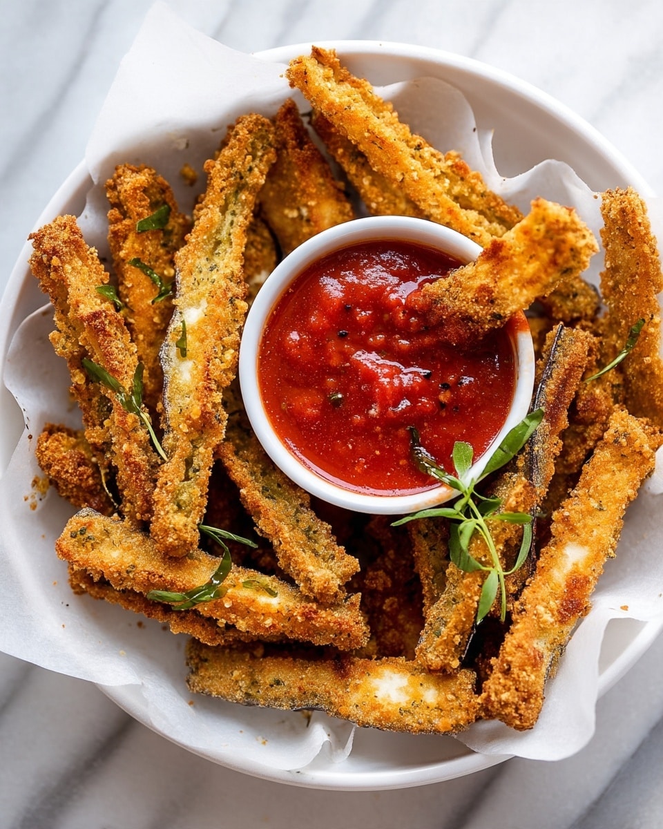 A close-up shows a woman's hand holding one golden-brown crispy fried stick dipped in red sauce at the bottom. Below are several more golden sticks stacked on a white plate lined with white parchment paper, sitting on a white marbled surface. In the background, a small white bowl of red sauce is visible, with the whole setting filled with warm, inviting colors and crunchy textures. photo taken with an iphone --ar 4:5 --v 7