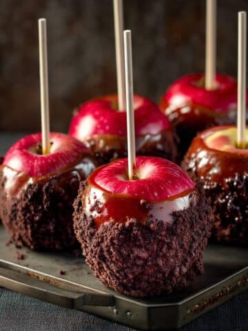 Cookie-Coated Caramel Apples Recipe