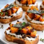 Butternut Squash Crostini with Goat Cheese and Fig Glaze Recipe
