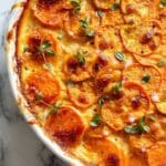 Sweet Potato Gratin with Gouda, Thyme, and Parmesan Recipe