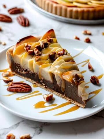 Apple Pecan Tart with Caramel and Maple Glaze Recipe