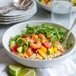 Prawn Mango Avocado Summer Salad with Lime Dressing Recipe