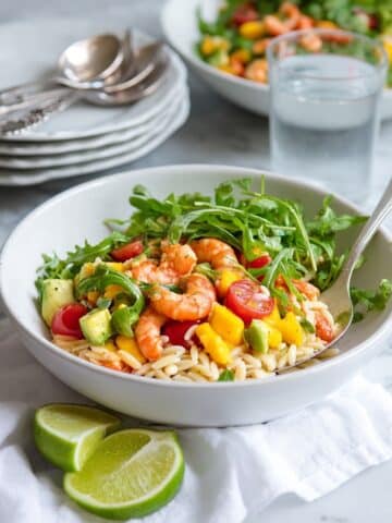 Prawn Mango Avocado Summer Salad with Lime Dressing Recipe