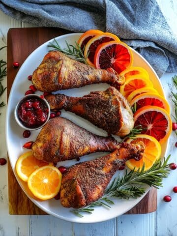 Smoked Turkey Legs with Apple Cider Brine and BBQ Rub Recipe