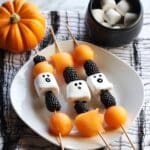 Simple Fruit Ghost Skewers with Marshmallows Recipe