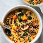 Autumn Wild Rice Soup with Vegetables and Coconut Milk Recipe