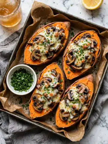 Healthy Chipotle Chicken Sweet Potato Skins Recipe