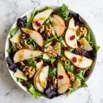 Autumn Pear Salad with Candied Walnuts and Balsamic Vinaigrette Recipe