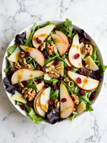 Autumn Pear Salad with Candied Walnuts and Balsamic Vinaigrette Recipe